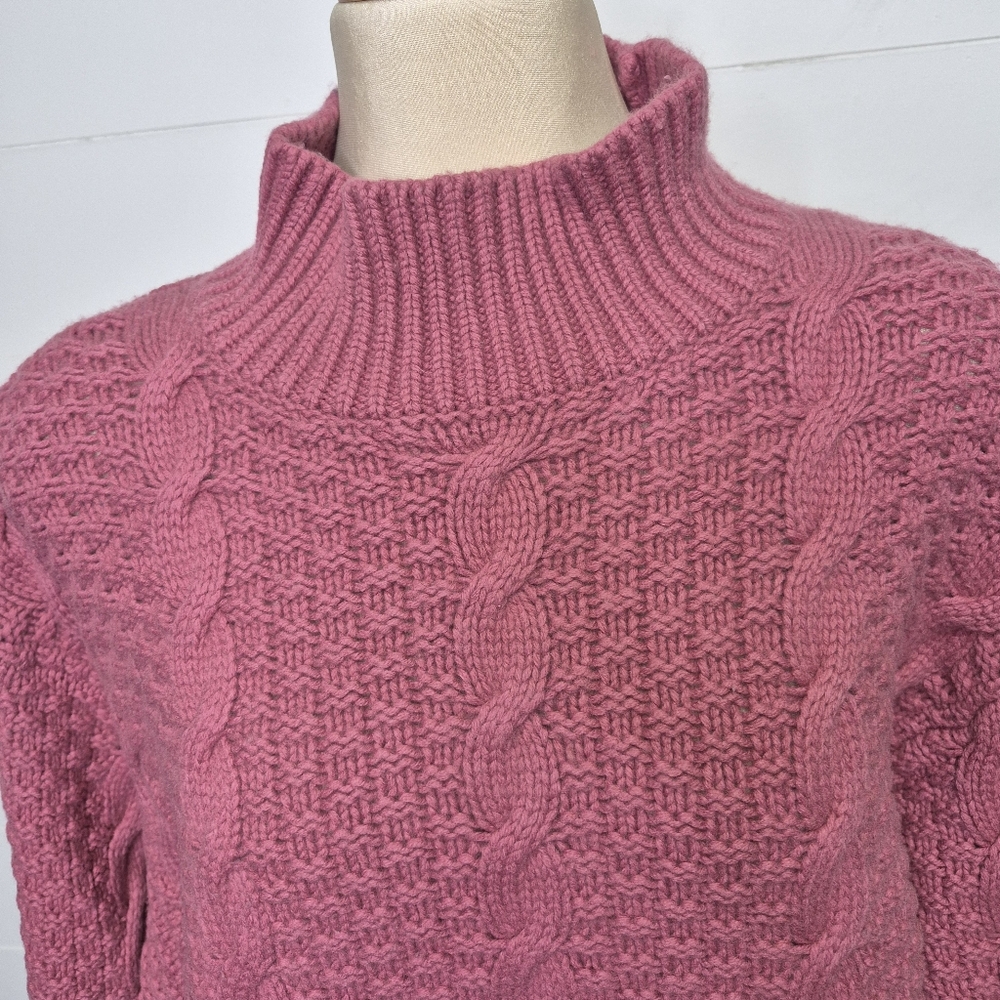 Aritzia Wilfred Gianna Merino Wool Blend Cable Knit Sweater Size S - Picture 5 of 13
